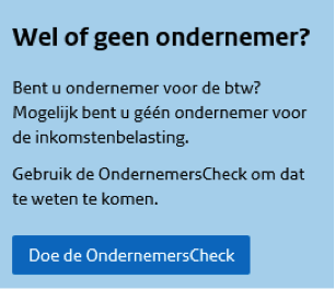 wel of geen ondernemer